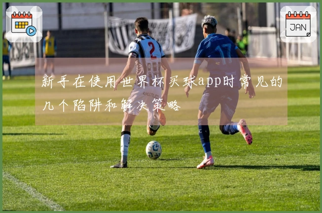新手在使用世界杯买球app时常见的几个陷阱和解决策略